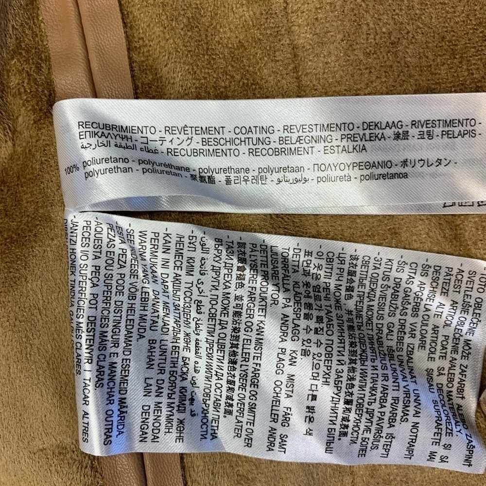 Zara Women’s Camel Faux Leather Belted Oversized Shirt Size Small! - Picture 12 of 13